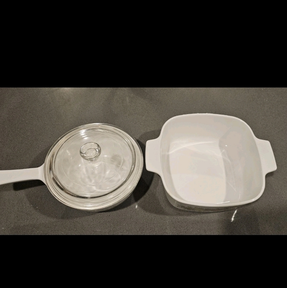 CorningWare White Cookware with Floral Design - Picture 3 of 3